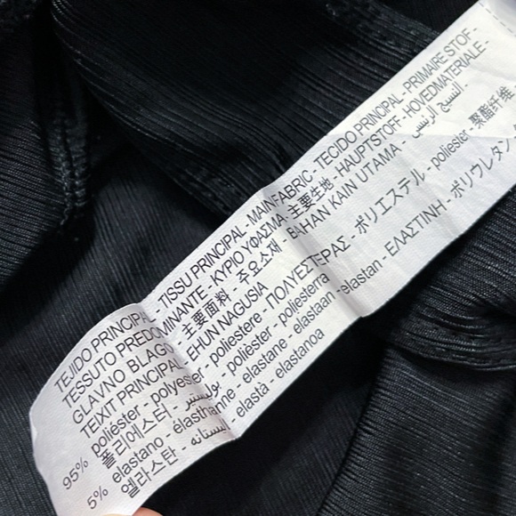 ZARA Black Textured Fringe Bodysuit Sleeveless V-Neck Women’s Small - Picture 10 of 10